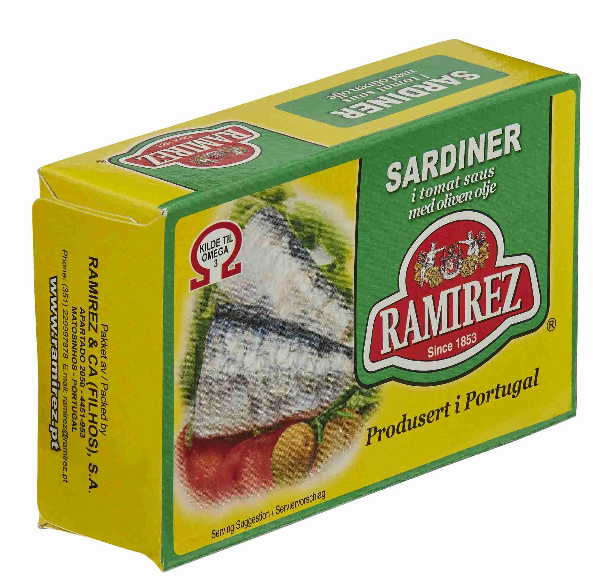 Sardiner i tomatsaus   124g