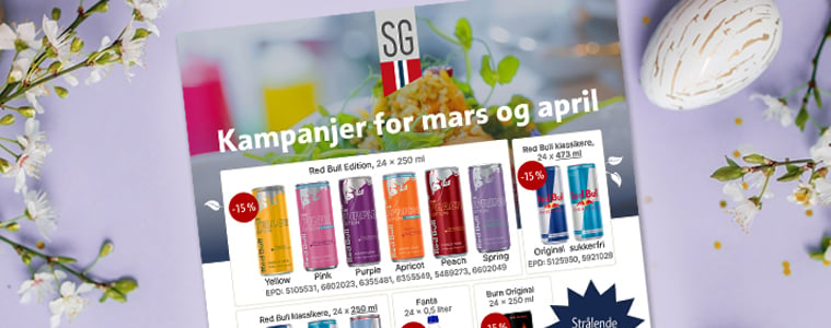 Kampanjeavis for mars og april 2025